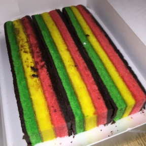 Gluten-free rainbow cake from Lilly's Bake Shop